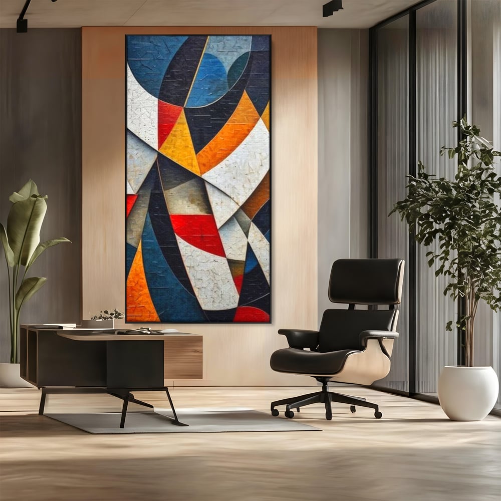 Tablou Canvas Premium, LuxCanva® J1015, Falii de Lumina, Coregrafie, Cromatica, Geometrie, Miscare, Dinamism, Arta, Moderna, Sofisticat, Compozitie, Living, Dormitor