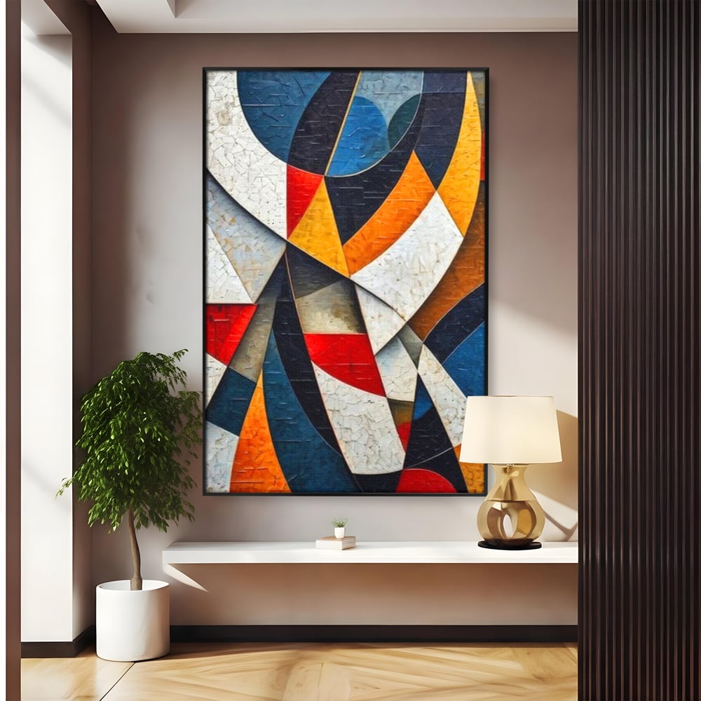 Tablou Canvas Premium, LuxCanva® J1015, Falii de Lumina, Coregrafie, Cromatica, Geometrie, Miscare, Dinamism, Arta, Moderna, Sofisticat, Compozitie, Living, Dormitor