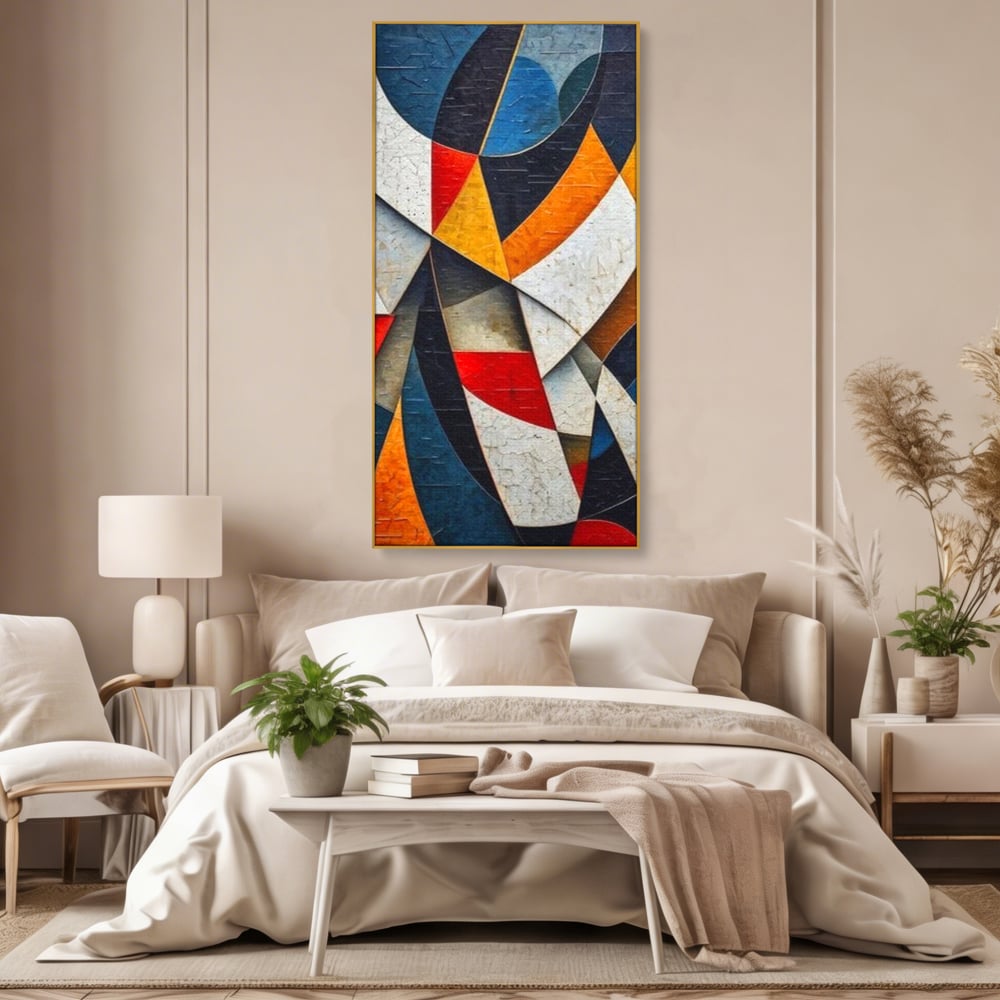 Tablou Canvas Premium, LuxCanva® J1015, Falii de Lumina, Coregrafie, Cromatica, Geometrie, Miscare, Dinamism, Arta, Moderna, Sofisticat, Compozitie, Living, Dormitor