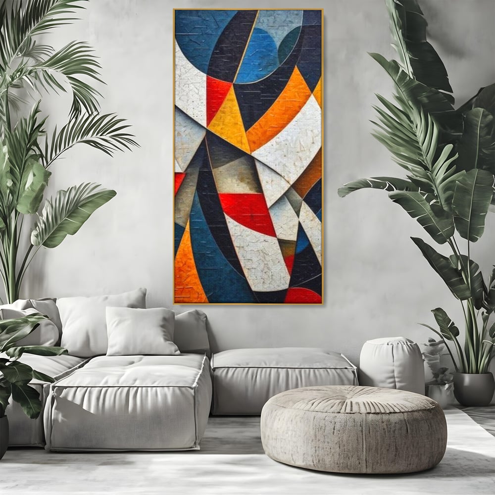 Tablou Canvas Premium, LuxCanva® J1015, Falii de Lumina, Coregrafie, Cromatica, Geometrie, Miscare, Dinamism, Arta, Moderna, Sofisticat, Compozitie, Living, Dormitor