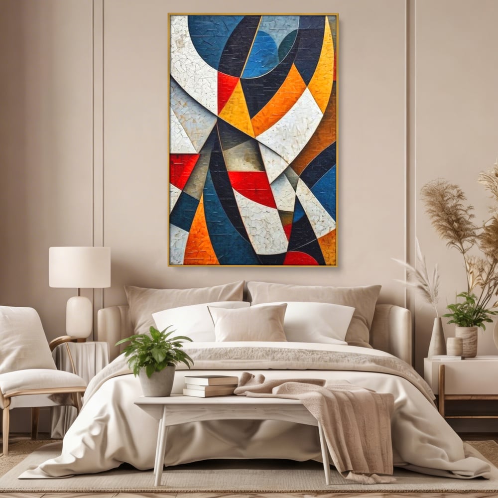 Tablou Canvas Premium, LuxCanva® J1015, Falii de Lumina, Coregrafie, Cromatica, Geometrie, Miscare, Dinamism, Arta, Moderna, Sofisticat, Compozitie, Living, Dormitor