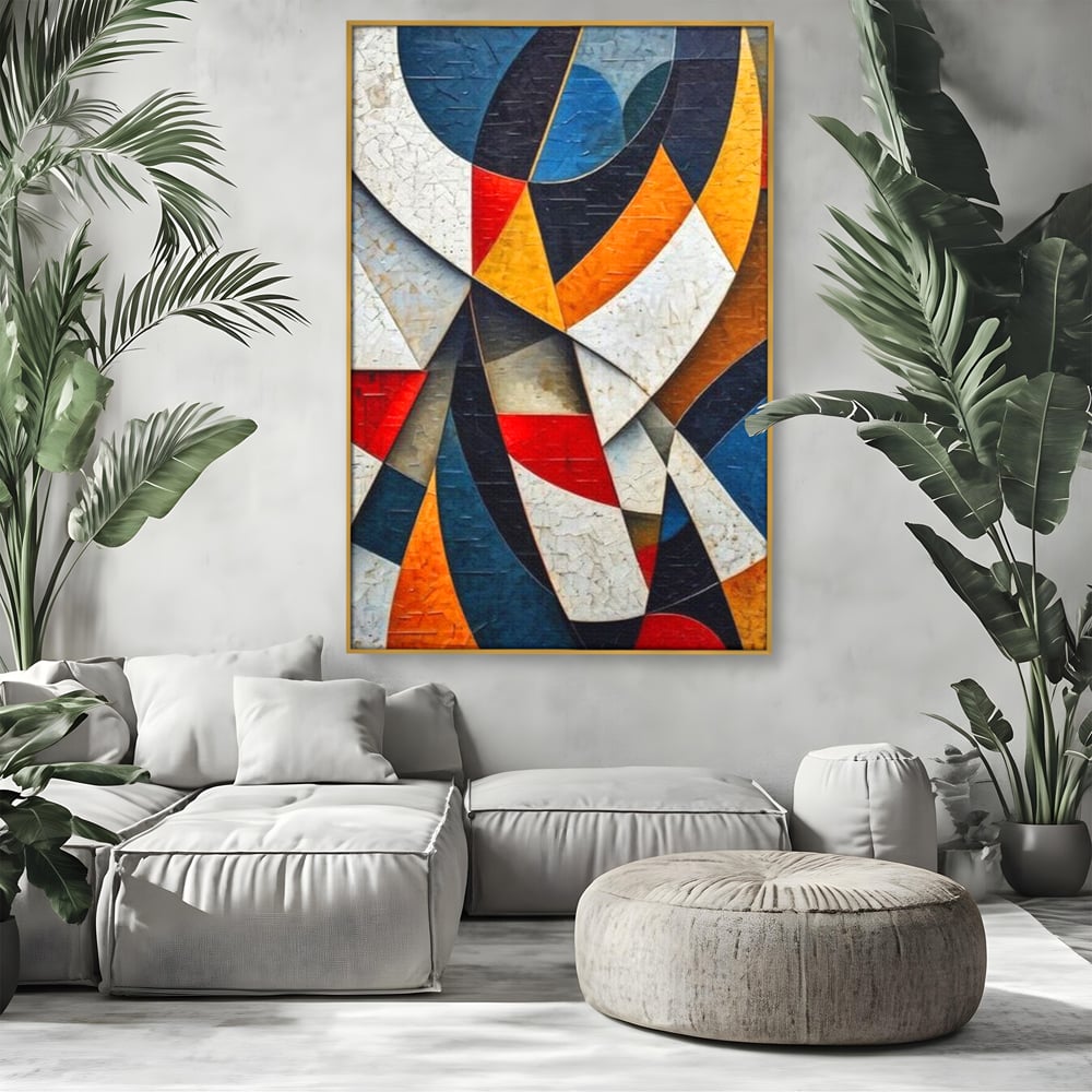 Tablou Canvas Premium, LuxCanva® J1015, Falii de Lumina, Coregrafie, Cromatica, Geometrie, Miscare, Dinamism, Arta, Moderna, Sofisticat, Compozitie, Living, Dormitor