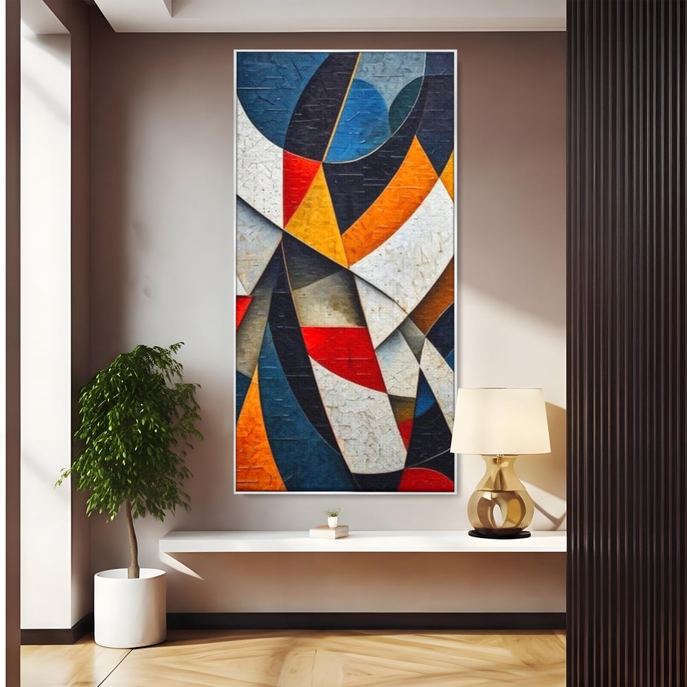 Tablou Canvas Premium, LuxCanva® J1015, Falii de Lumina, Coregrafie, Cromatica, Geometrie, Miscare, Dinamism, Arta, Moderna, Sofisticat, Compozitie, Living, Dormitor