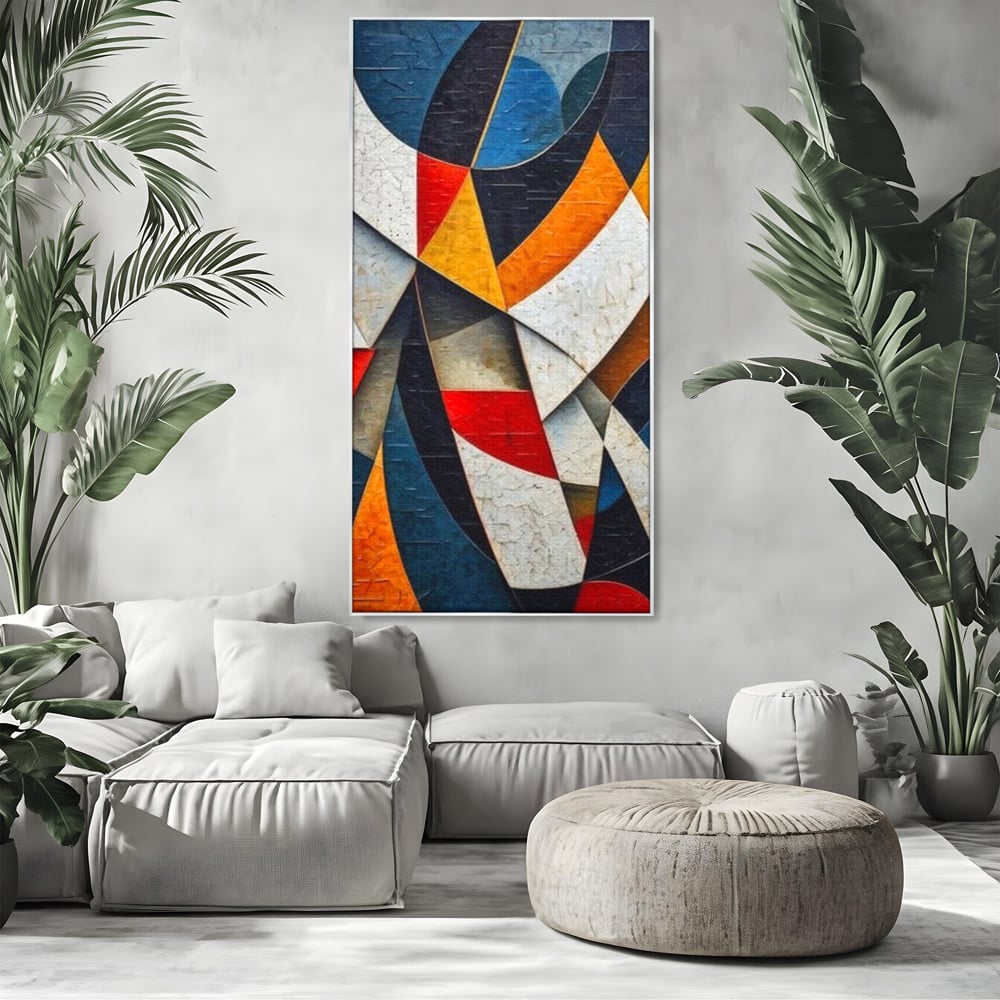 Tablou Canvas Premium, LuxCanva® J1015, Falii de Lumina, Coregrafie, Cromatica, Geometrie, Miscare, Dinamism, Arta, Moderna, Sofisticat, Compozitie, Living, Dormitor
