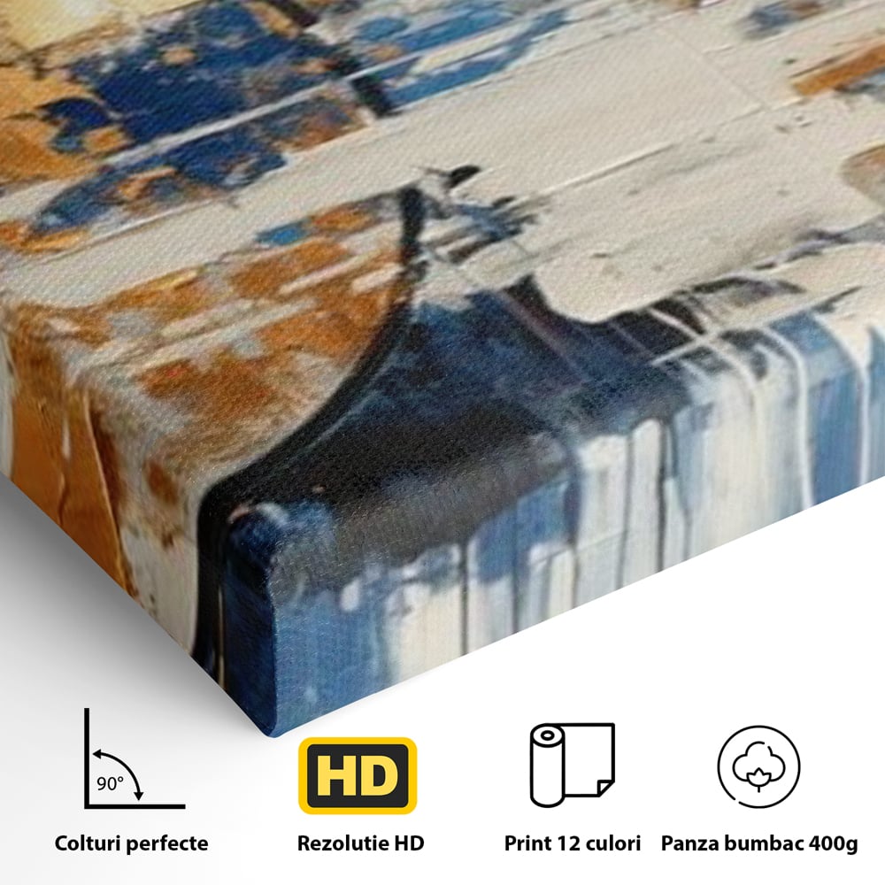 Leinwandbilder Premium, LuxCanva® J1017, Mond im Nachtlicht, Wasser, Astral, Horizont, Kosmisch, Universum, Linien, Marine, Symbolik, Symbolismus, Traumhaft, Licht, Reflexionen, Wohnen, Schlafzimmer