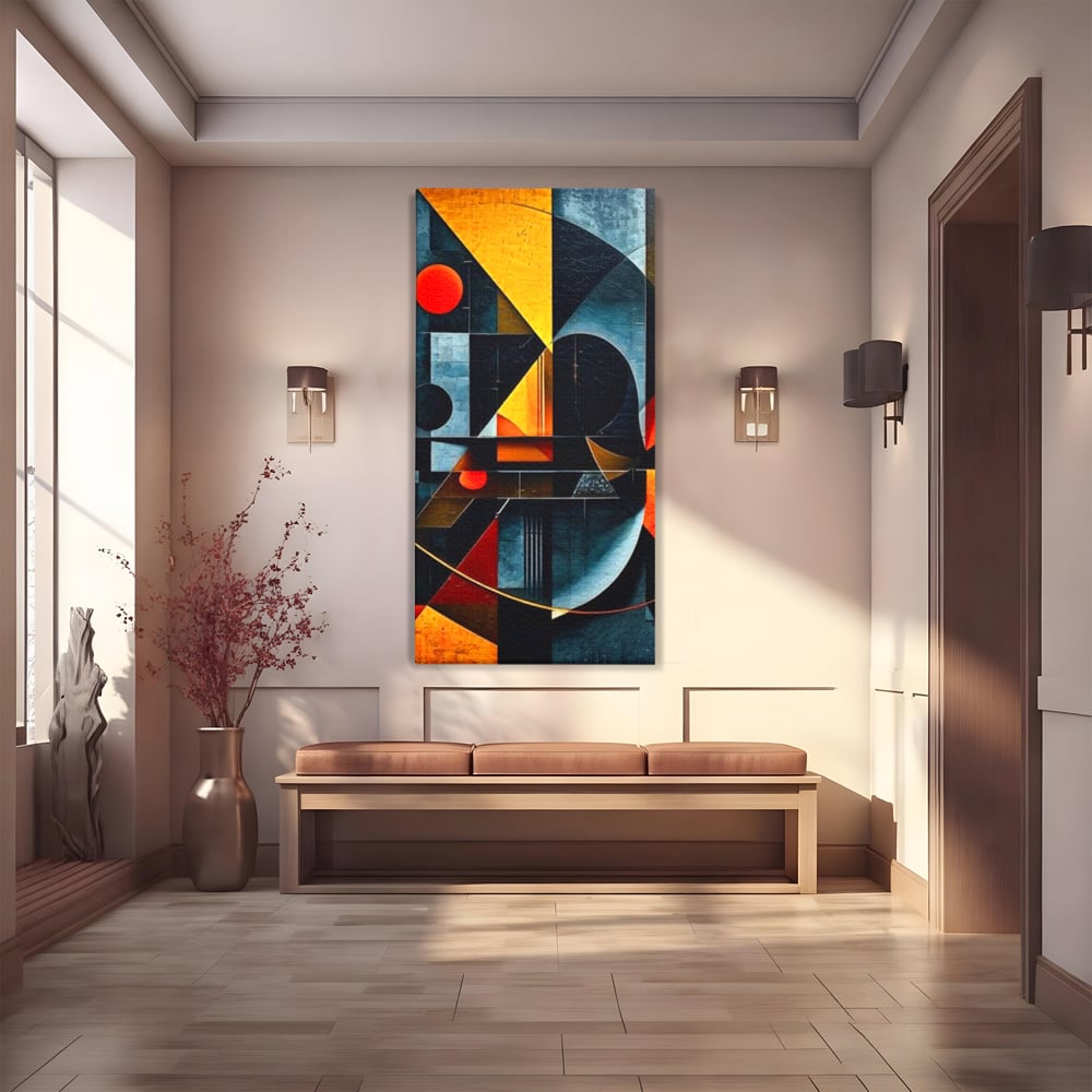 Tablou Canvas Premium, LuxCanva® J1021, Coliziunea Culorilor, Arhitectura, Vise, Culori, Urban, Orbita, Fragmente, Lumina, Haos, Reverie, Living, Dormitor