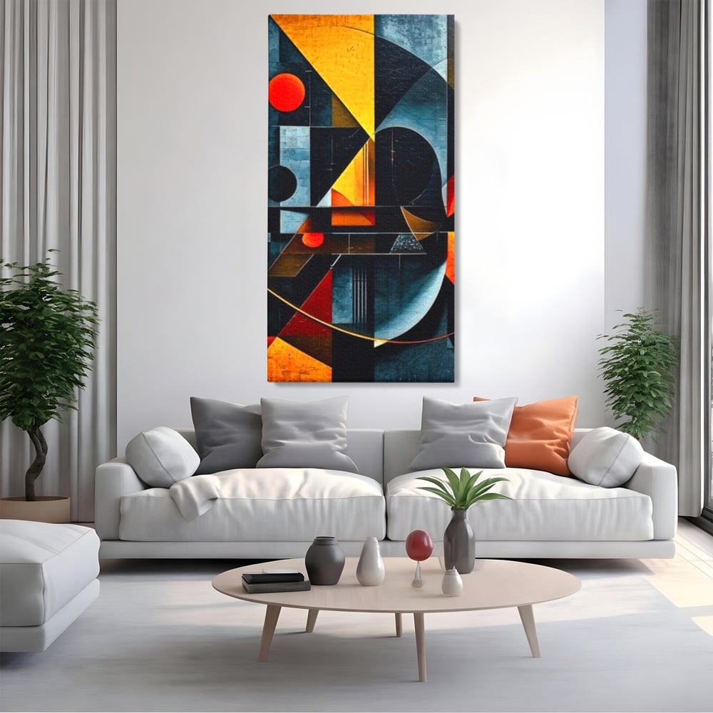 Tablou Canvas Premium, LuxCanva® J1021, Coliziunea Culorilor, Arhitectura, Vise, Culori, Urban, Orbita, Fragmente, Lumina, Haos, Reverie, Living, Dormitor
