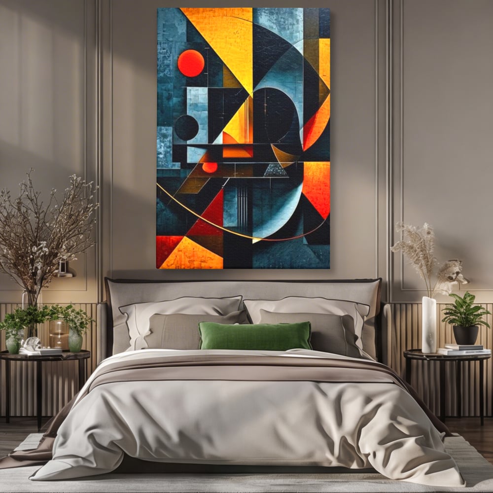 Tablou Canvas Premium, LuxCanva® J1021, Coliziunea Culorilor, Arhitectura, Vise, Culori, Urban, Orbita, Fragmente, Lumina, Haos, Reverie, Living, Dormitor