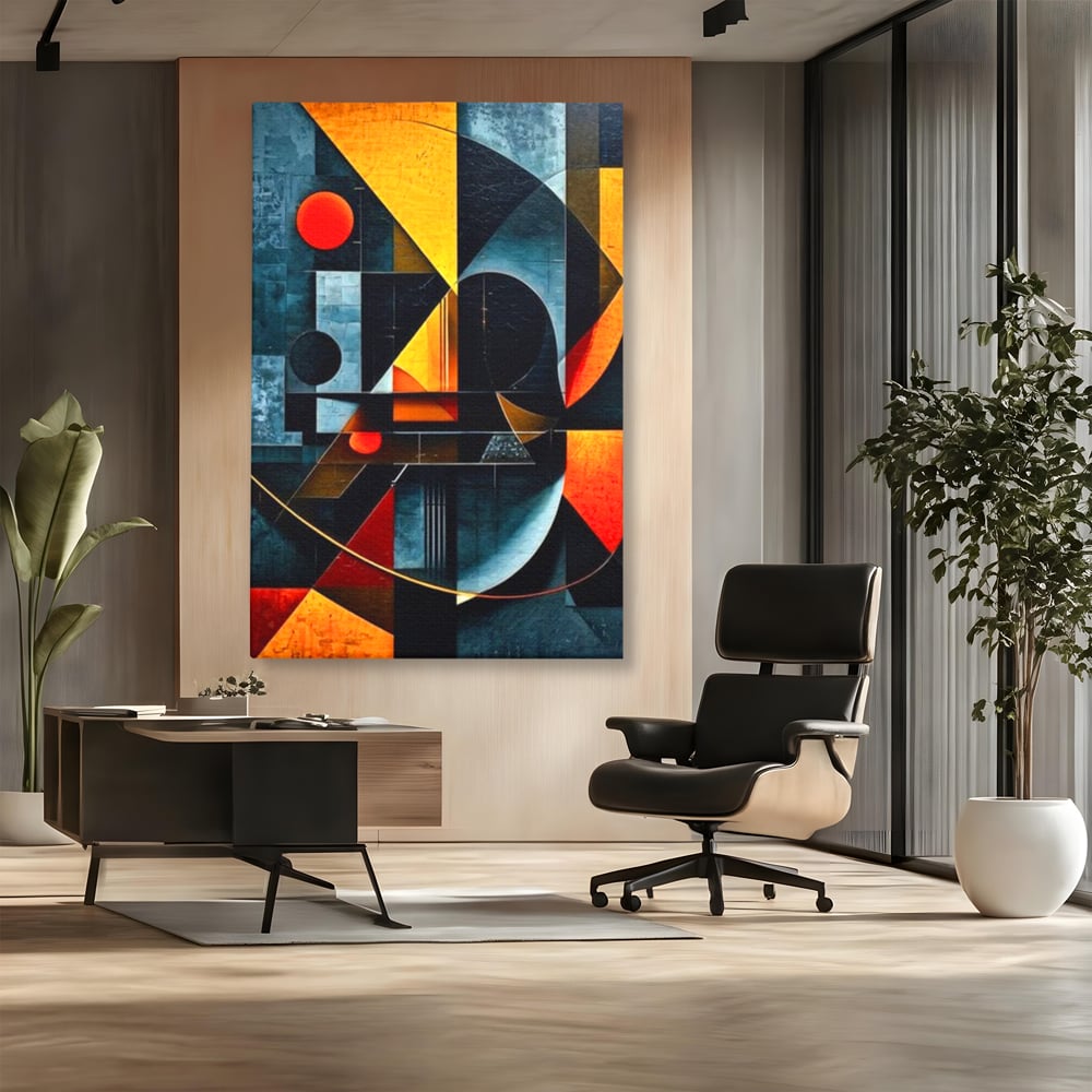 Tablou Canvas Premium, LuxCanva® J1021, Coliziunea Culorilor, Arhitectura, Vise, Culori, Urban, Orbita, Fragmente, Lumina, Haos, Reverie, Living, Dormitor