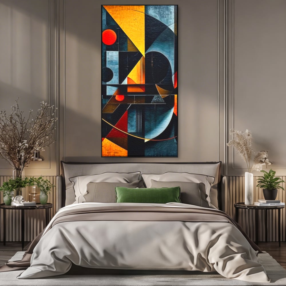 Tablou Canvas Premium, LuxCanva® J1021, Coliziunea Culorilor, Arhitectura, Vise, Culori, Urban, Orbita, Fragmente, Lumina, Haos, Reverie, Living, Dormitor