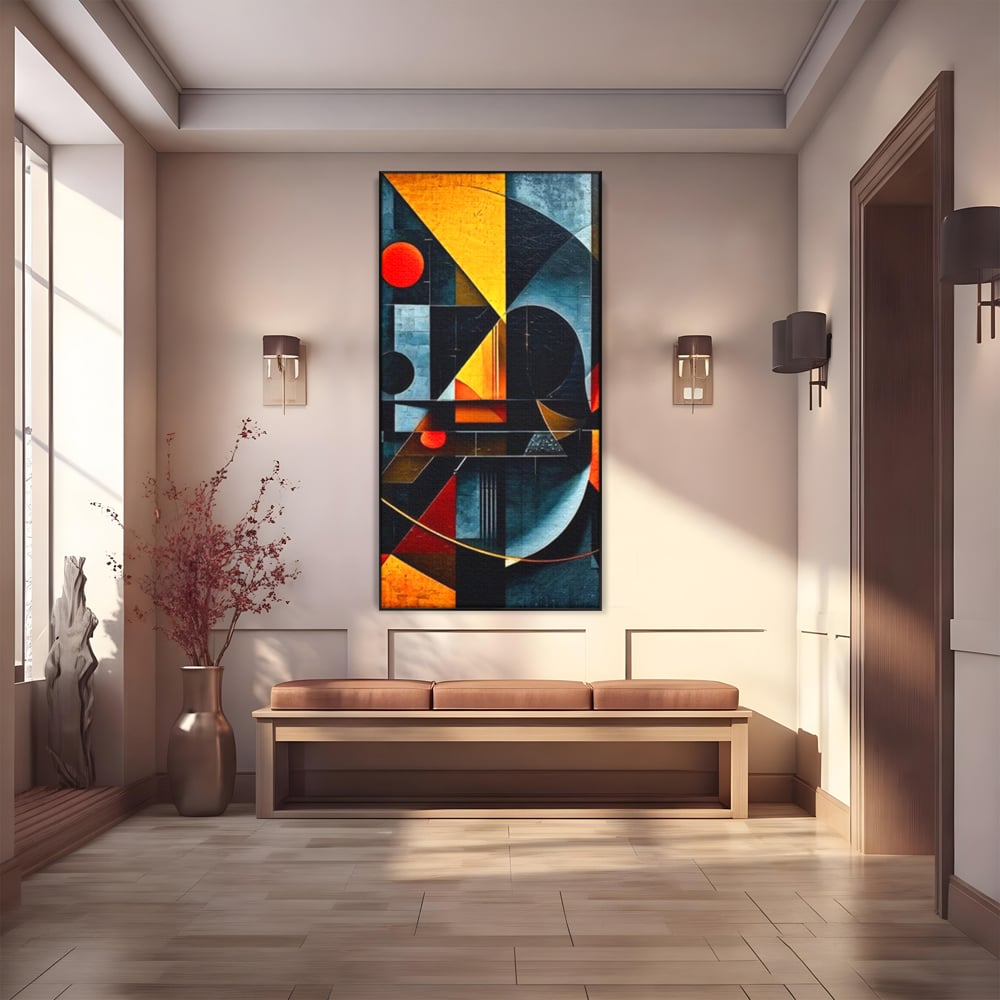 Tablou Canvas Premium, LuxCanva® J1021, Coliziunea Culorilor, Arhitectura, Vise, Culori, Urban, Orbita, Fragmente, Lumina, Haos, Reverie, Living, Dormitor
