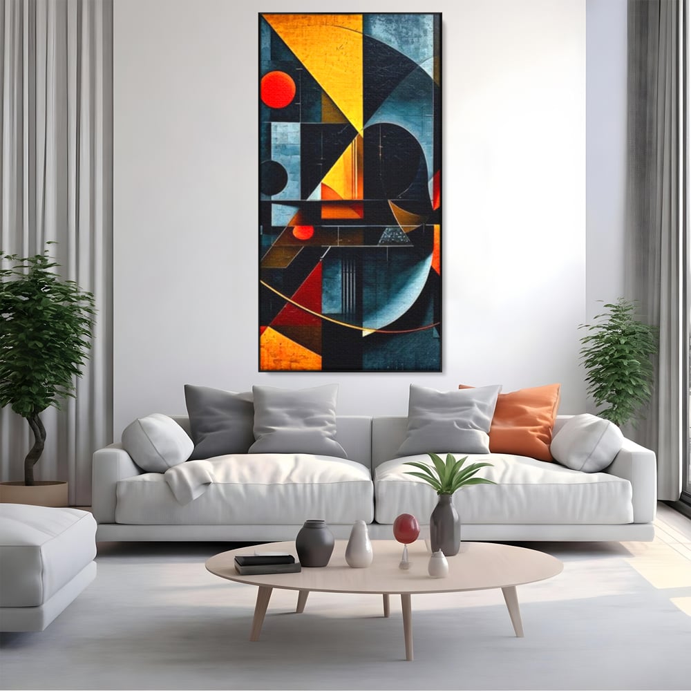 Tablou Canvas Premium, LuxCanva® J1021, Coliziunea Culorilor, Arhitectura, Vise, Culori, Urban, Orbita, Fragmente, Lumina, Haos, Reverie, Living, Dormitor