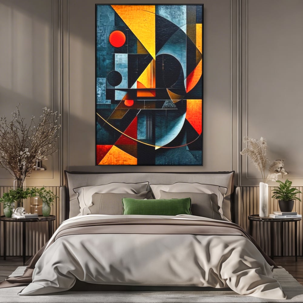 Tablou Canvas Premium, LuxCanva® J1021, Coliziunea Culorilor, Arhitectura, Vise, Culori, Urban, Orbita, Fragmente, Lumina, Haos, Reverie, Living, Dormitor