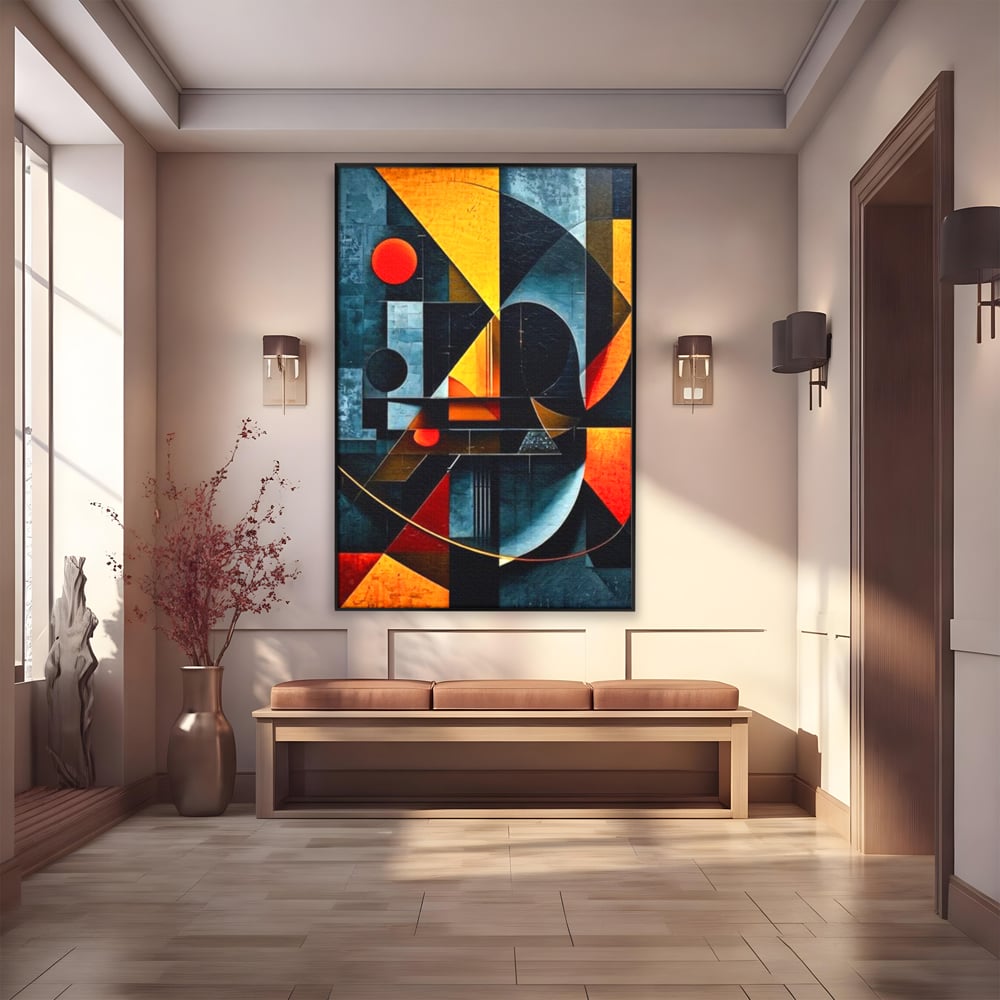 Tablou Canvas Premium, LuxCanva® J1021, Coliziunea Culorilor, Arhitectura, Vise, Culori, Urban, Orbita, Fragmente, Lumina, Haos, Reverie, Living, Dormitor