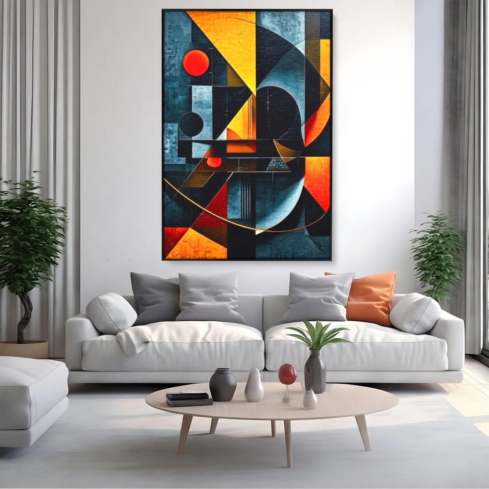 Tablou Canvas Premium, LuxCanva® J1021, Coliziunea Culorilor, Arhitectura, Vise, Culori, Urban, Orbita, Fragmente, Lumina, Haos, Reverie, Living, Dormitor