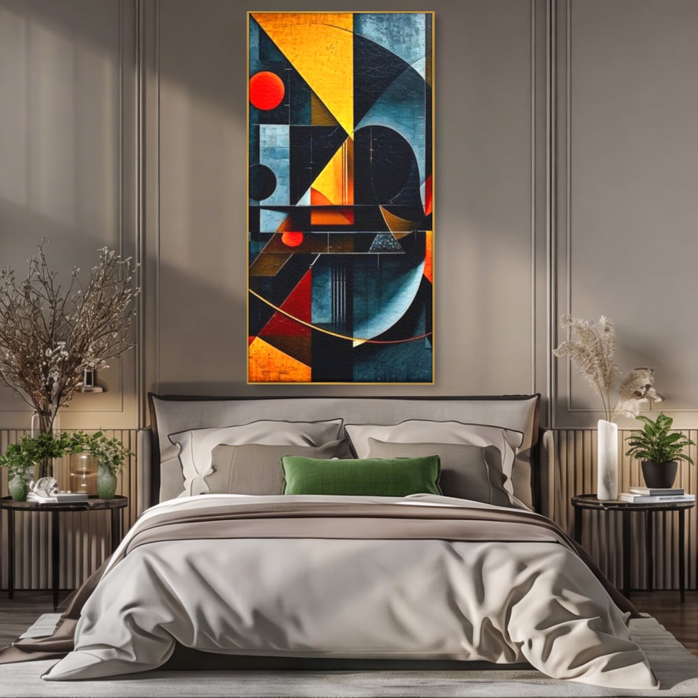Tablou Canvas Premium, LuxCanva® J1021, Coliziunea Culorilor, Arhitectura, Vise, Culori, Urban, Orbita, Fragmente, Lumina, Haos, Reverie, Living, Dormitor