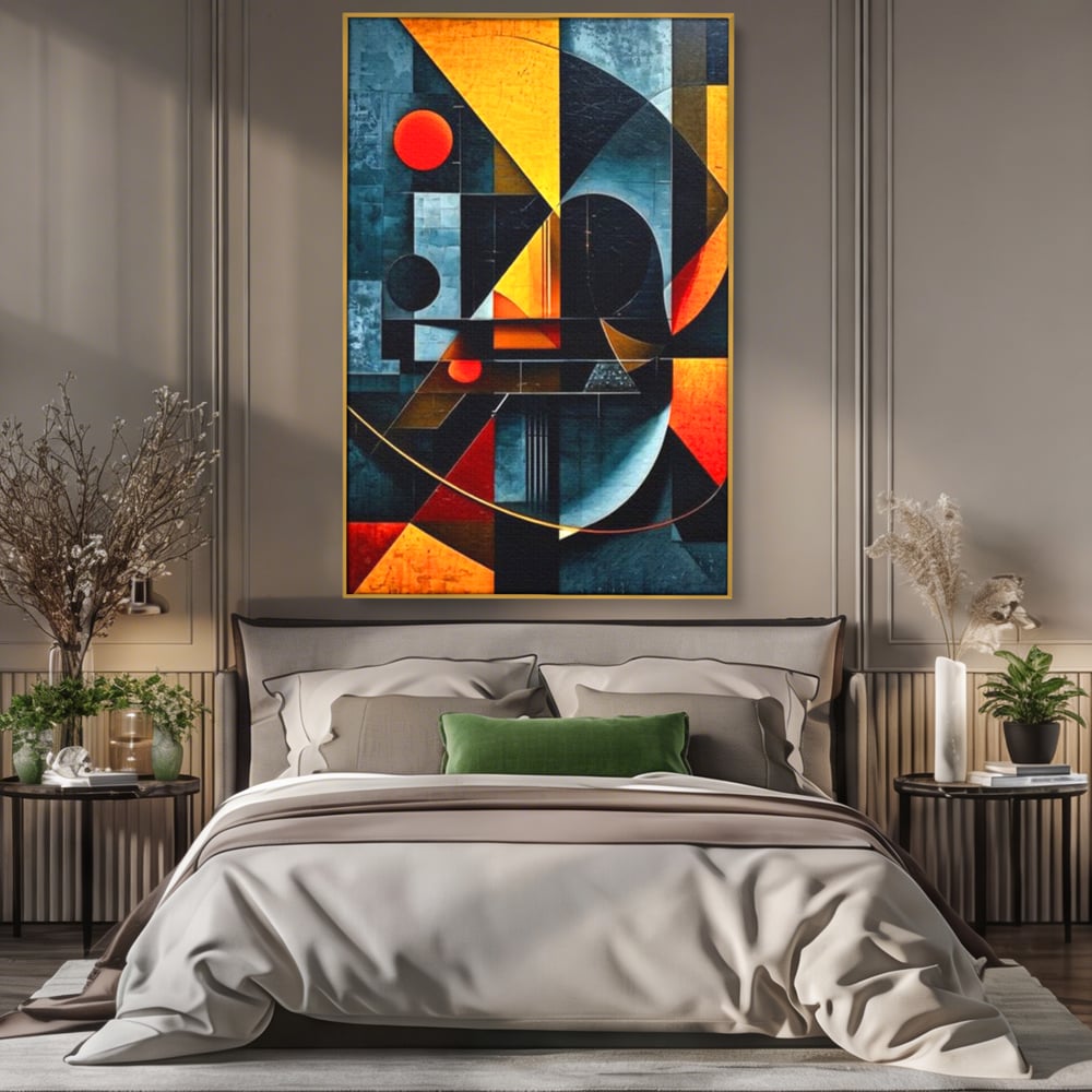 Tablou Canvas Premium, LuxCanva® J1021, Coliziunea Culorilor, Arhitectura, Vise, Culori, Urban, Orbita, Fragmente, Lumina, Haos, Reverie, Living, Dormitor