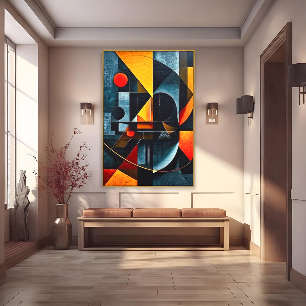 Tablou Canvas Premium, LuxCanva® J1021, Coliziunea Culorilor, Arhitectura, Vise, Culori, Urban, Orbita, Fragmente, Lumina, Haos, Reverie, Living, Dormitor