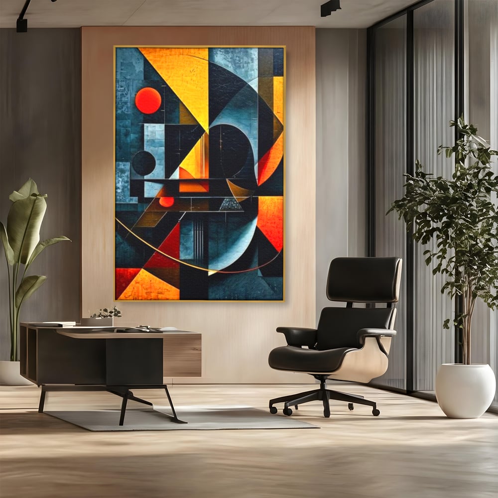 Tablou Canvas Premium, LuxCanva® J1021, Coliziunea Culorilor, Arhitectura, Vise, Culori, Urban, Orbita, Fragmente, Lumina, Haos, Reverie, Living, Dormitor
