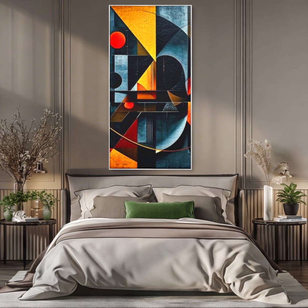 Tablou Canvas Premium, LuxCanva® J1021, Coliziunea Culorilor, Arhitectura, Vise, Culori, Urban, Orbita, Fragmente, Lumina, Haos, Reverie, Living, Dormitor