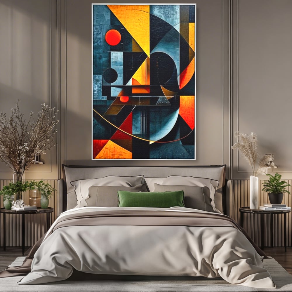 Tablou Canvas Premium, LuxCanva® J1021, Coliziunea Culorilor, Arhitectura, Vise, Culori, Urban, Orbita, Fragmente, Lumina, Haos, Reverie, Living, Dormitor