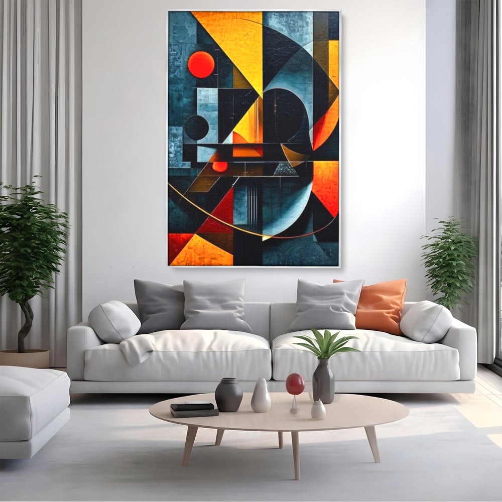 Tablou Canvas Premium, LuxCanva® J1021, Coliziunea Culorilor, Arhitectura, Vise, Culori, Urban, Orbita, Fragmente, Lumina, Haos, Reverie, Living, Dormitor