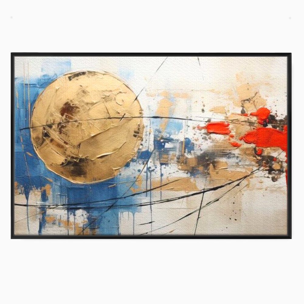 Leinwand Wandkunst Canvas Premium, LuxCanva® J1023, Kosmische Kollision, Universum, Energie, Sterne, Geburt, Feuer, Licht, Aura, Orbit, Leidenschaft, Himmel, Scantee, Wohnen, Schlafzimmer