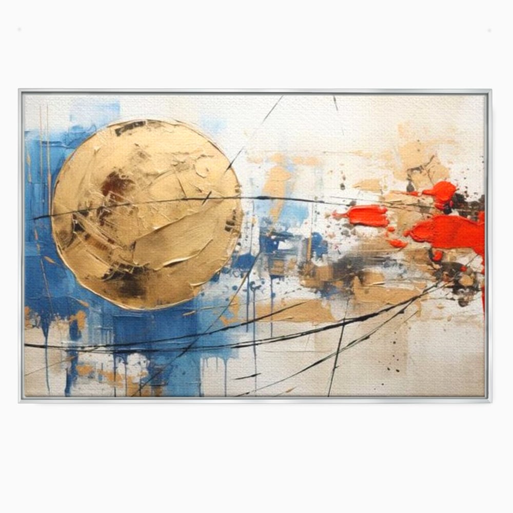 Leinwand Wandkunst Canvas Premium, LuxCanva® J1023, Kosmische Kollision, Universum, Energie, Sterne, Geburt, Feuer, Licht, Aura, Orbit, Leidenschaft, Himmel, Scantee, Wohnen, Schlafzimmer