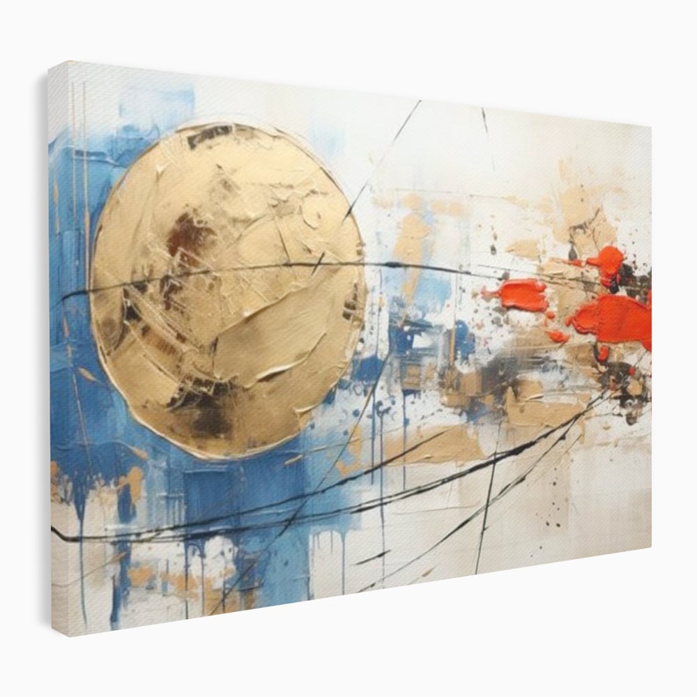 Leinwand Wandkunst Canvas Premium, LuxCanva® J1023, Kosmische Kollision, Universum, Energie, Sterne, Geburt, Feuer, Licht, Aura, Orbit, Leidenschaft, Himmel, Scantee, Wohnen, Schlafzimmer