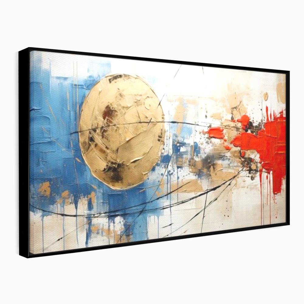 Leinwand Wandkunst Canvas Premium, LuxCanva® J1023, Kosmische Kollision, Universum, Energie, Sterne, Geburt, Feuer, Licht, Aura, Orbit, Leidenschaft, Himmel, Scantee, Wohnen, Schlafzimmer