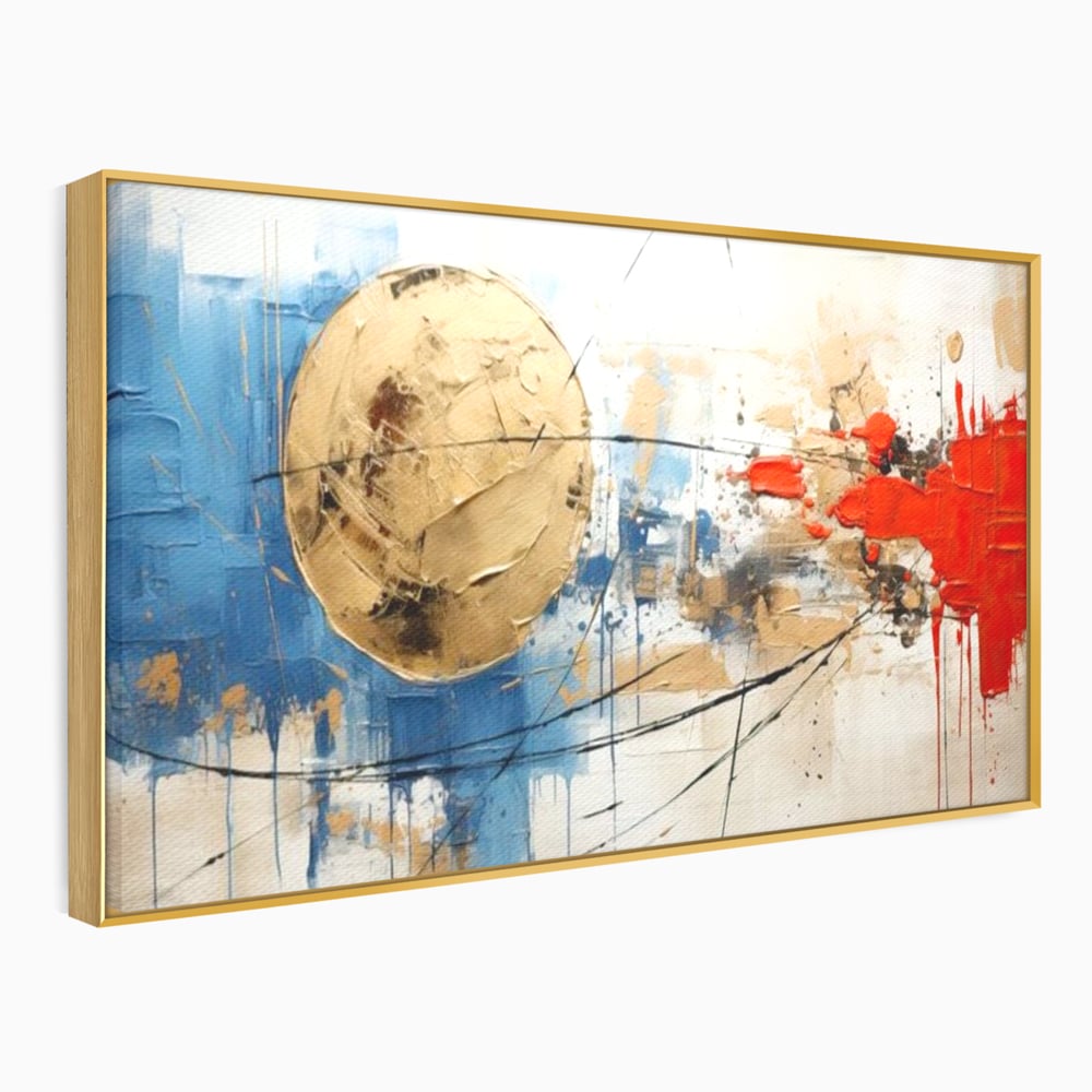 Leinwand Wandkunst Canvas Premium, LuxCanva® J1023, Kosmische Kollision, Universum, Energie, Sterne, Geburt, Feuer, Licht, Aura, Orbit, Leidenschaft, Himmel, Scantee, Wohnen, Schlafzimmer