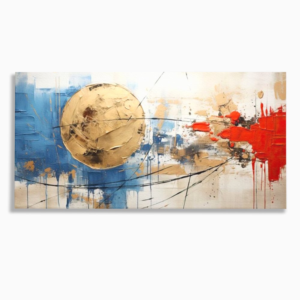 Leinwand Wandkunst Canvas Premium, LuxCanva® J1023, Kosmische Kollision, Universum, Energie, Sterne, Geburt, Feuer, Licht, Aura, Orbit, Leidenschaft, Himmel, Scantee, Wohnen, Schlafzimmer
