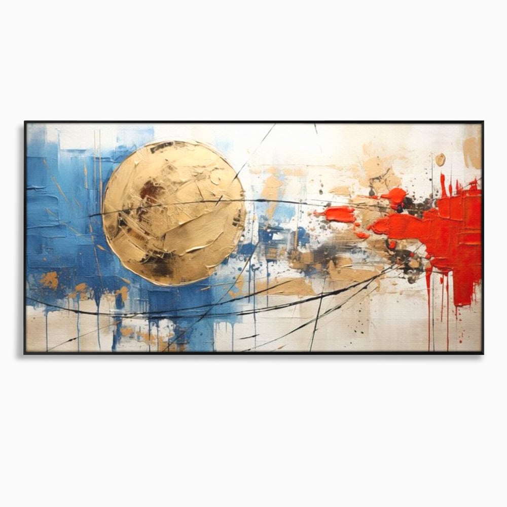 Leinwand Wandkunst Canvas Premium, LuxCanva® J1023, Kosmische Kollision, Universum, Energie, Sterne, Geburt, Feuer, Licht, Aura, Orbit, Leidenschaft, Himmel, Scantee, Wohnen, Schlafzimmer