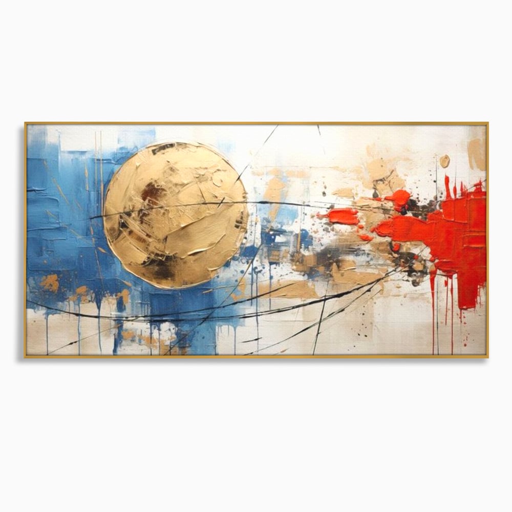 Leinwand Wandkunst Canvas Premium, LuxCanva® J1023, Kosmische Kollision, Universum, Energie, Sterne, Geburt, Feuer, Licht, Aura, Orbit, Leidenschaft, Himmel, Scantee, Wohnen, Schlafzimmer