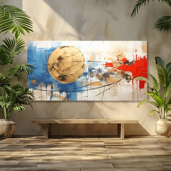 Leinwand Wandkunst Canvas Premium, LuxCanva® J1023, Kosmische Kollision, Universum, Energie, Sterne, Geburt, Feuer, Licht, Aura, Orbit, Leidenschaft, Himmel, Scantee, Wohnen, Schlafzimmer