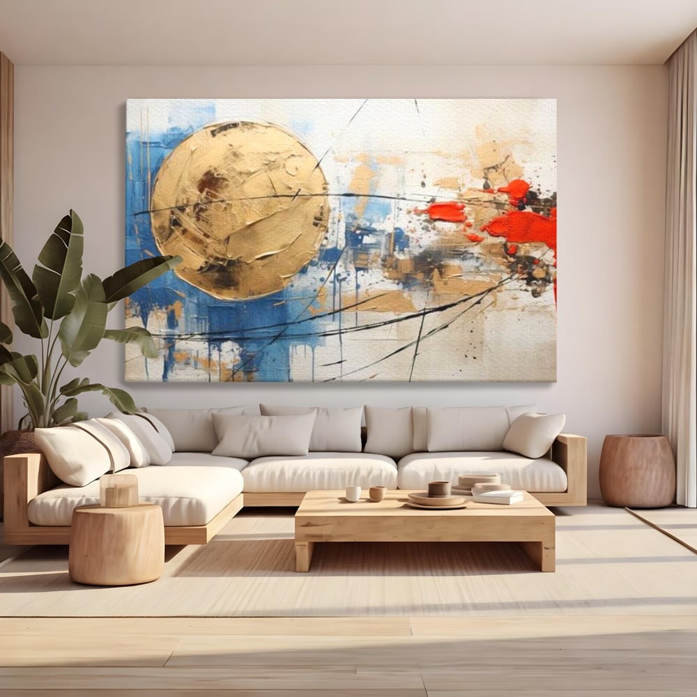 Tablou Canvas Premium, LuxCanva® J1023, Coliziune Cosmica, Univers, Energie, Stele, Nastere, Foc, Lumina, Aura, Orbita, Pasiune, Cer, Scanteie, Living, Dormitor