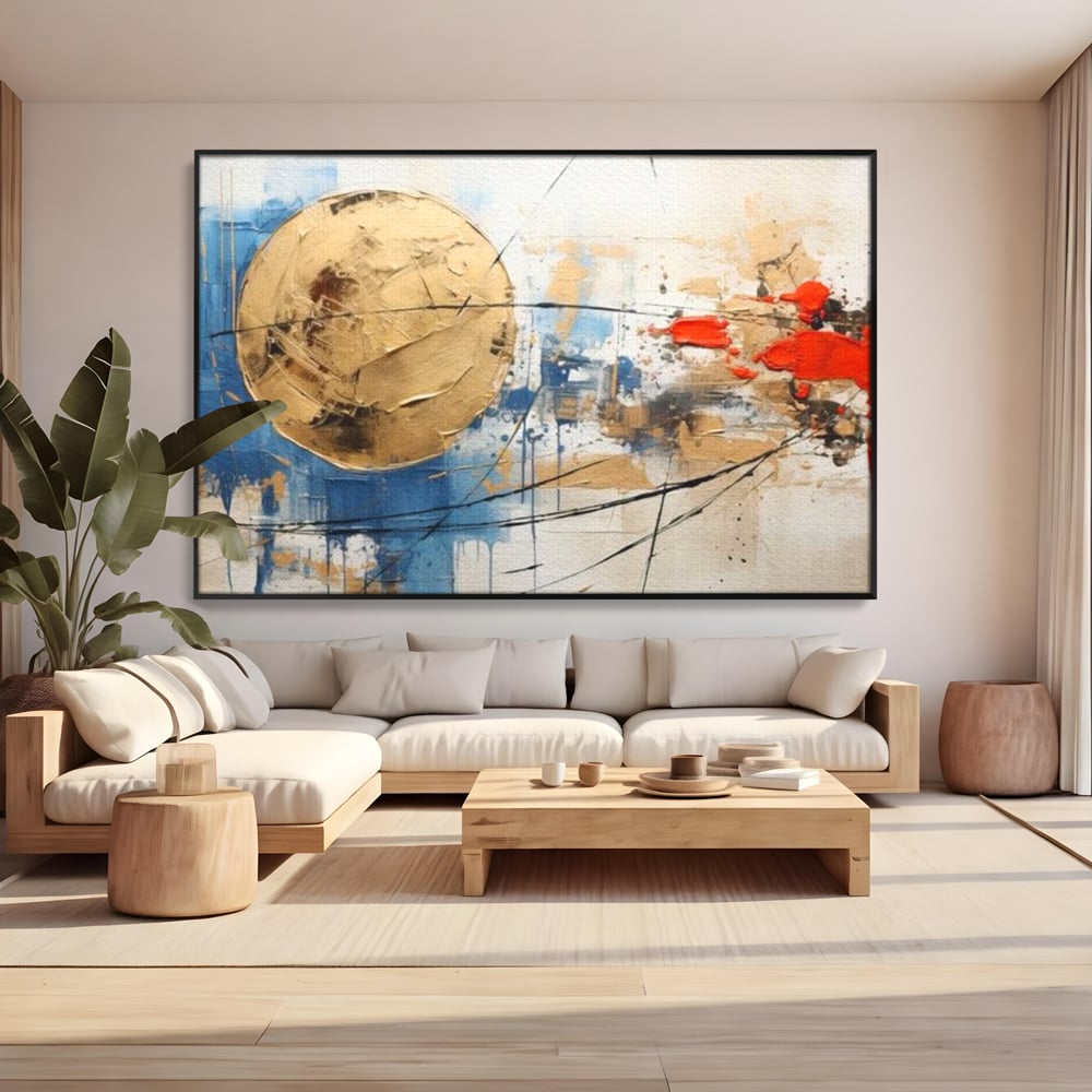 Leinwand Wandkunst Canvas Premium, LuxCanva® J1023, Kosmische Kollision, Universum, Energie, Sterne, Geburt, Feuer, Licht, Aura, Orbit, Leidenschaft, Himmel, Scantee, Wohnen, Schlafzimmer