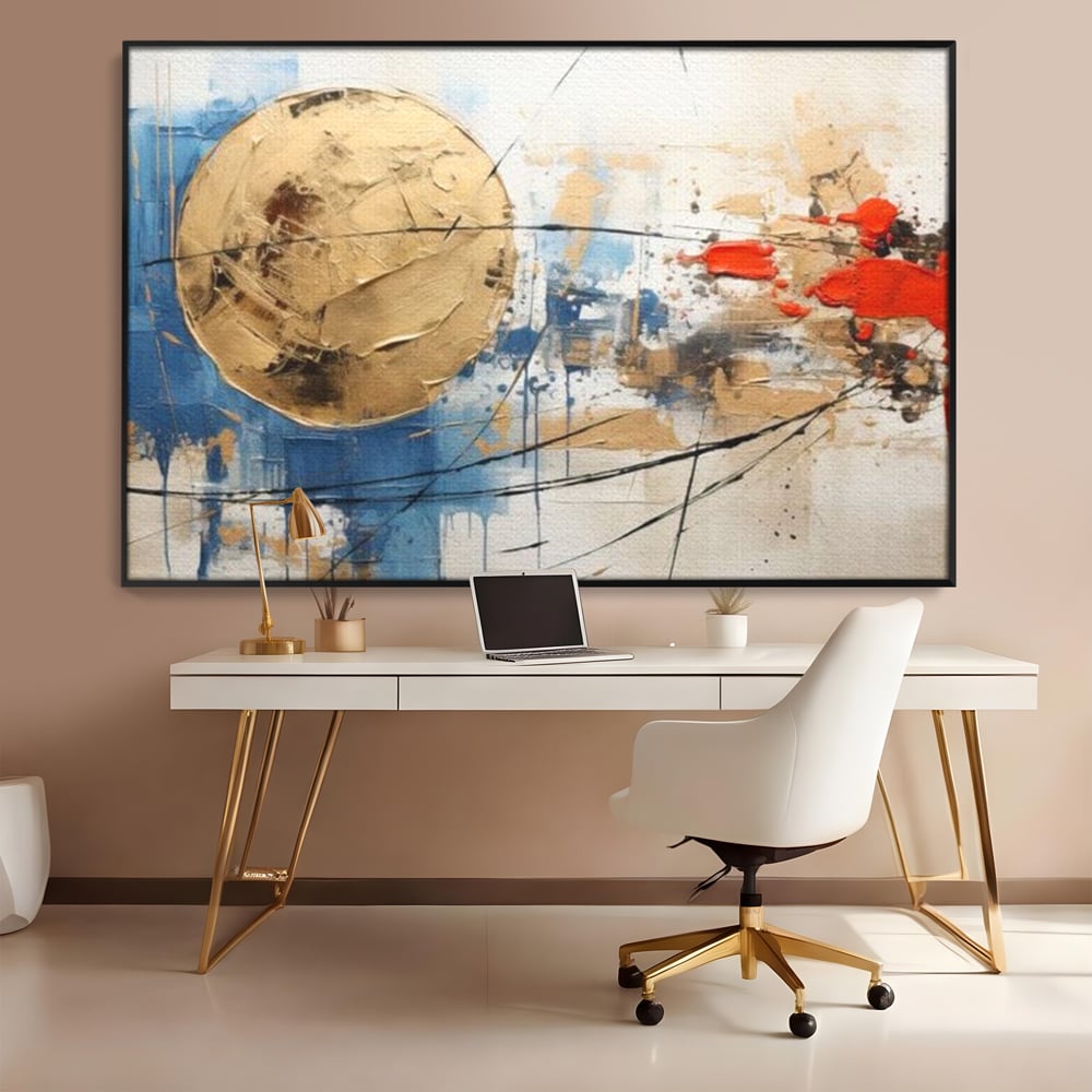 Leinwand Wandkunst Canvas Premium, LuxCanva® J1023, Kosmische Kollision, Universum, Energie, Sterne, Geburt, Feuer, Licht, Aura, Orbit, Leidenschaft, Himmel, Scantee, Wohnen, Schlafzimmer
