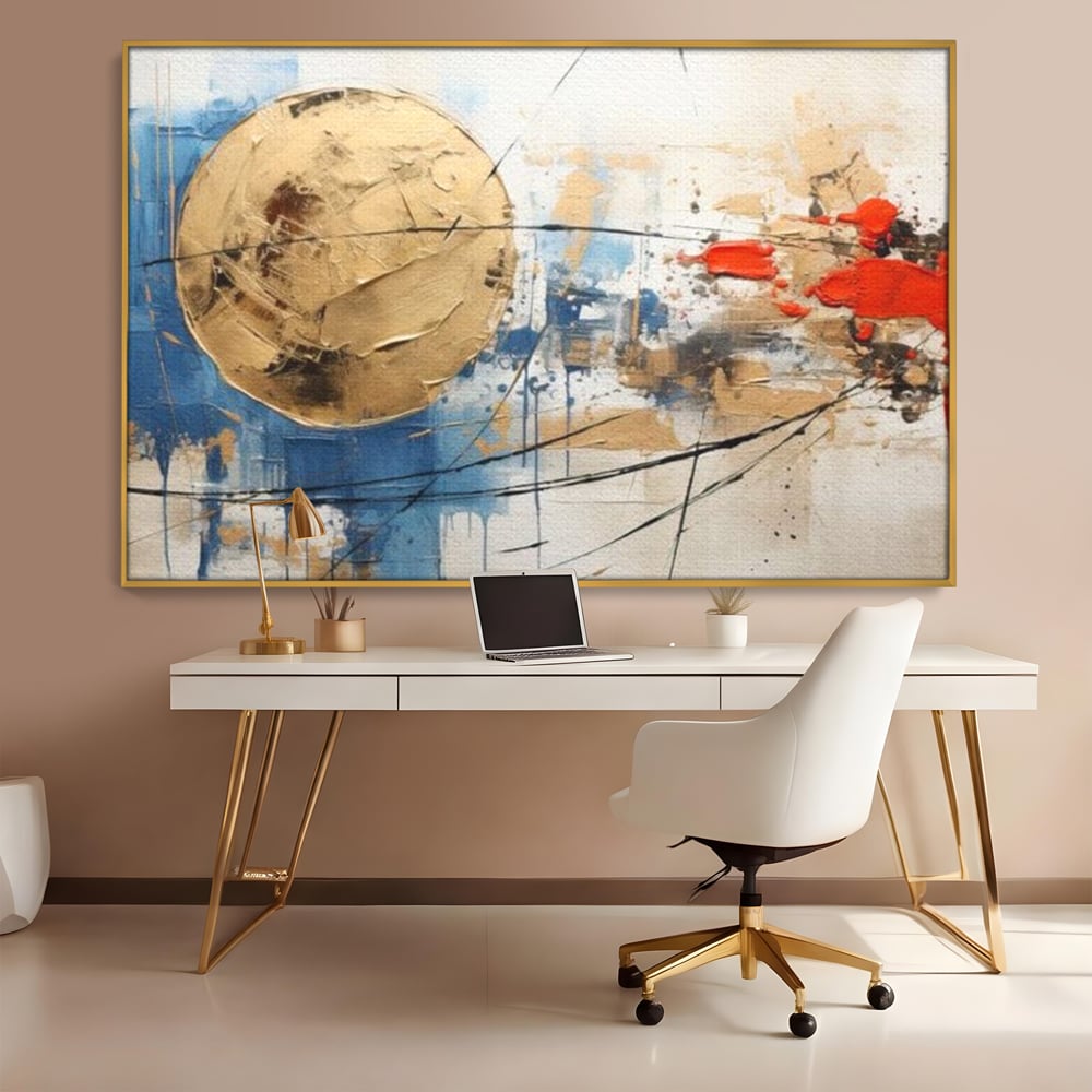 Leinwand Wandkunst Canvas Premium, LuxCanva® J1023, Kosmische Kollision, Universum, Energie, Sterne, Geburt, Feuer, Licht, Aura, Orbit, Leidenschaft, Himmel, Scantee, Wohnen, Schlafzimmer