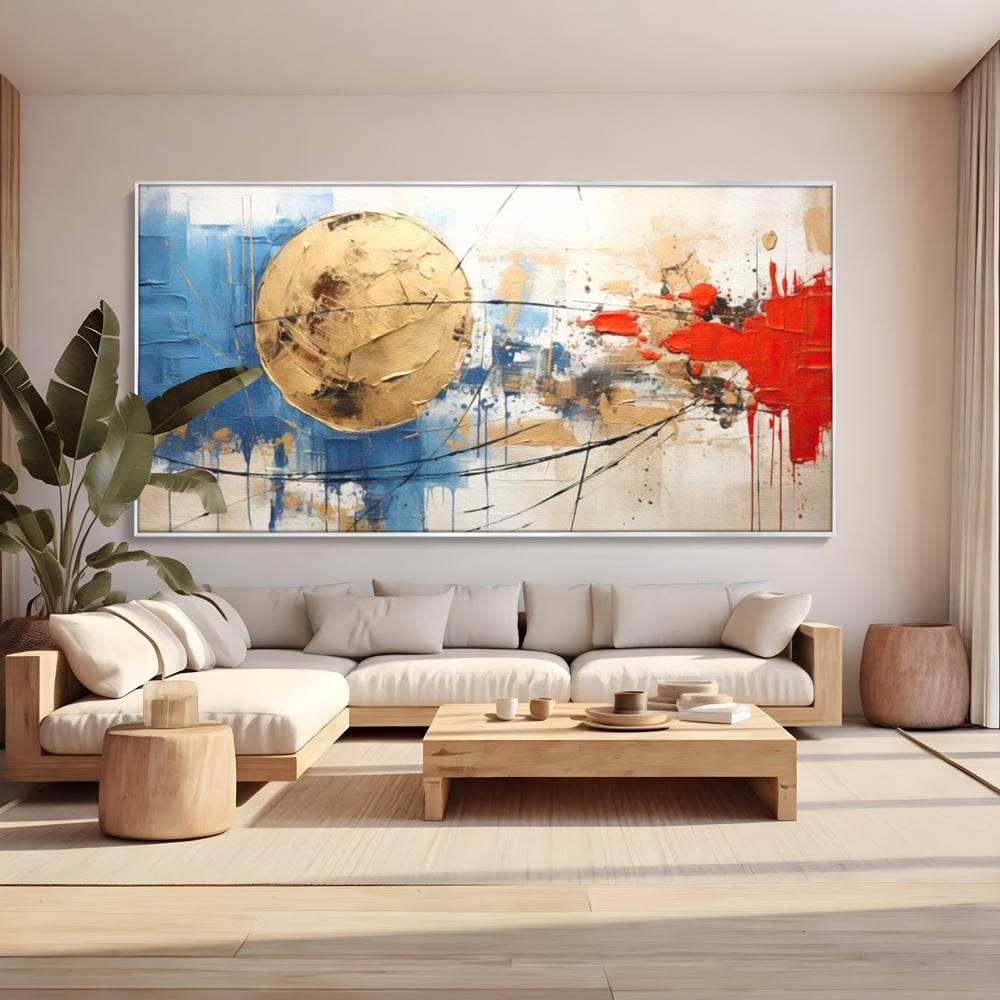 Leinwand Wandkunst Canvas Premium, LuxCanva® J1023, Kosmische Kollision, Universum, Energie, Sterne, Geburt, Feuer, Licht, Aura, Orbit, Leidenschaft, Himmel, Scantee, Wohnen, Schlafzimmer