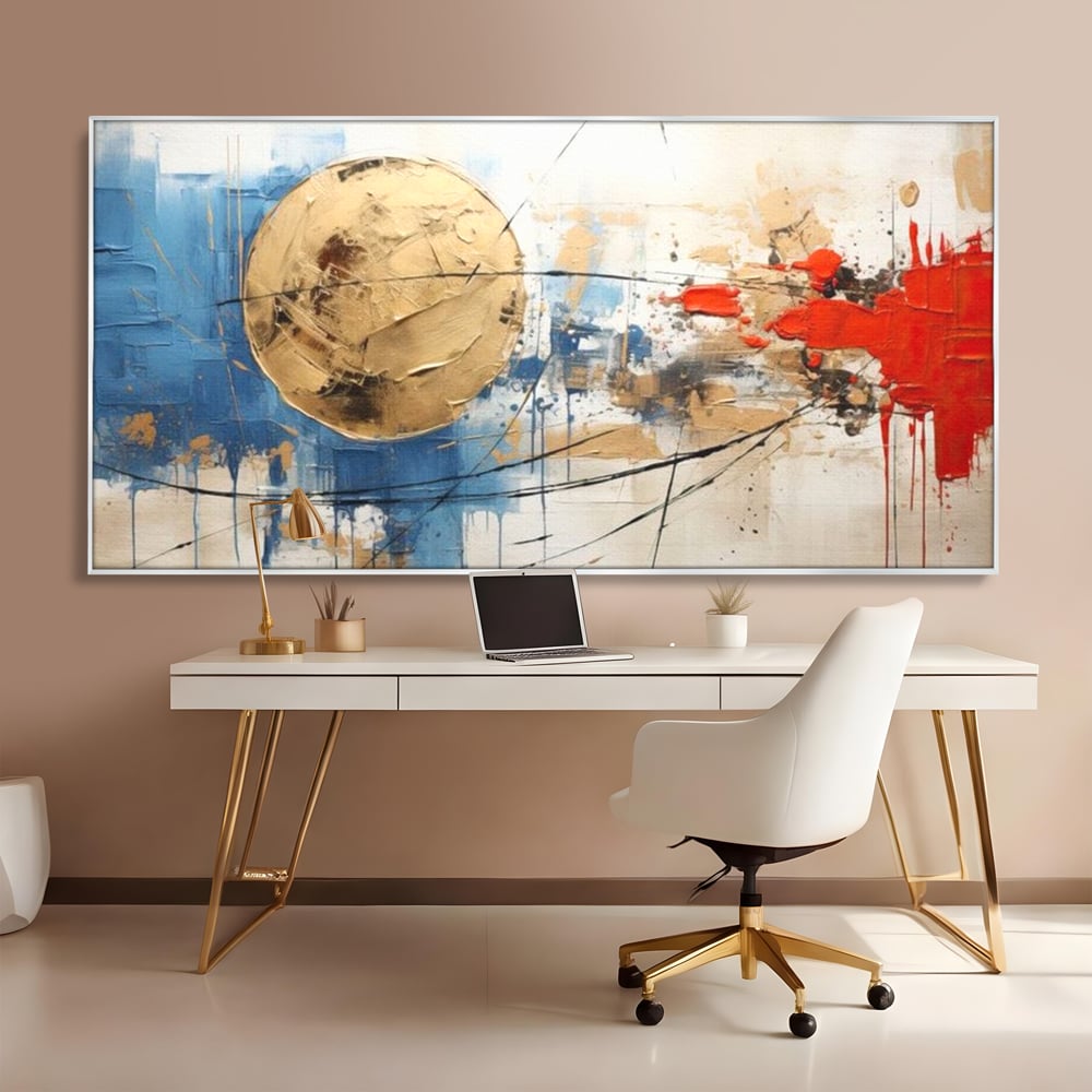 Leinwand Wandkunst Canvas Premium, LuxCanva® J1023, Kosmische Kollision, Universum, Energie, Sterne, Geburt, Feuer, Licht, Aura, Orbit, Leidenschaft, Himmel, Scantee, Wohnen, Schlafzimmer