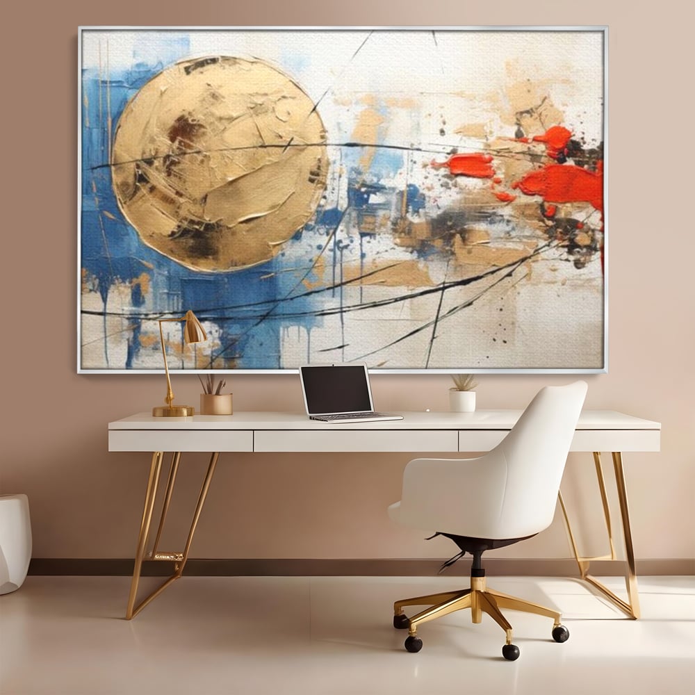 Leinwand Wandkunst Canvas Premium, LuxCanva® J1023, Kosmische Kollision, Universum, Energie, Sterne, Geburt, Feuer, Licht, Aura, Orbit, Leidenschaft, Himmel, Scantee, Wohnen, Schlafzimmer