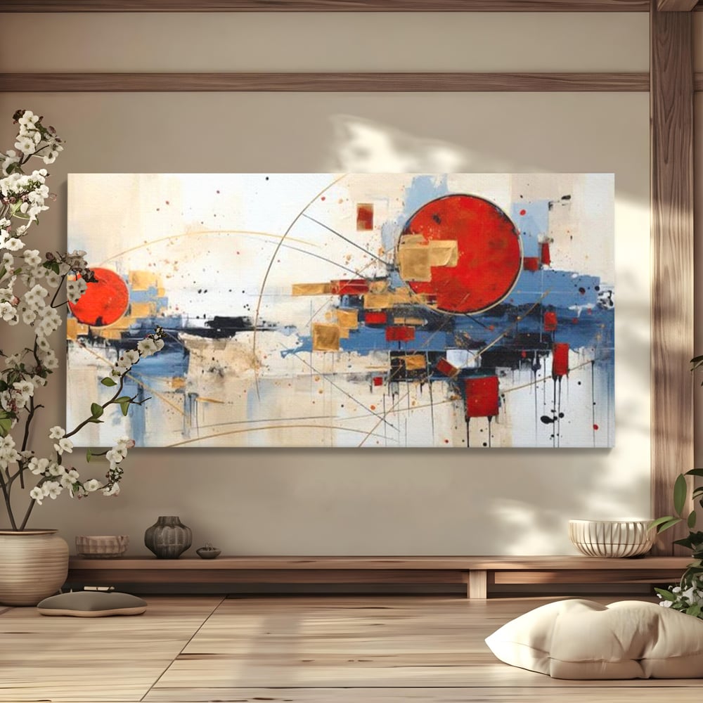Tablou Canvas Premium, LuxCanva® J1024, Dansul Planetei Rosii, Impact, Conexiuni, Fascinatie, Orbita, Expansiune, Evolutie, Planete, Cosmos, Astral, Living, Dormitor