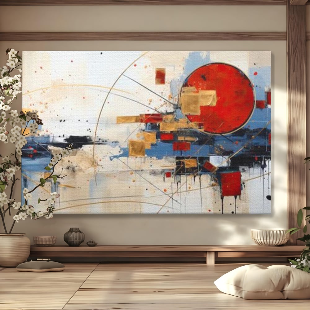 Tablou Canvas Premium, LuxCanva® J1024, Dansul Planetei Rosii, Impact, Conexiuni, Fascinatie, Orbita, Expansiune, Evolutie, Planete, Cosmos, Astral, Living, Dormitor