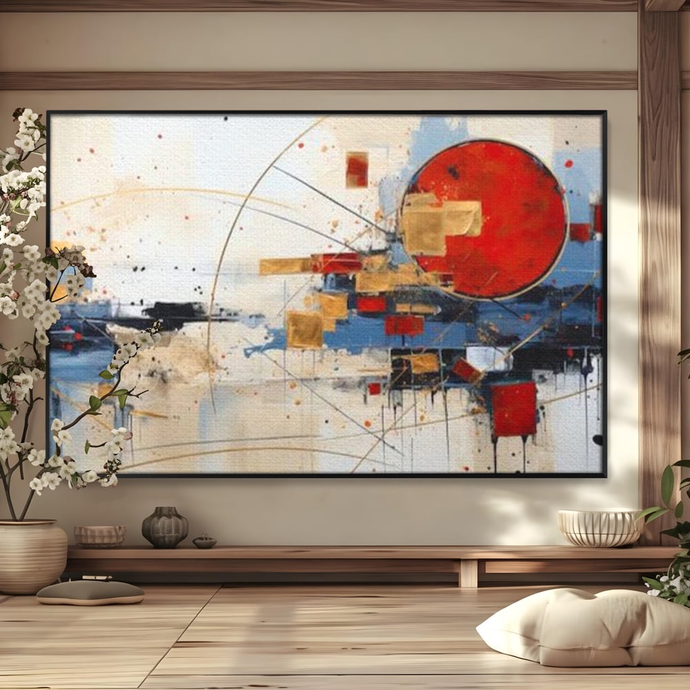 Tablou Canvas Premium, LuxCanva® J1024, Dansul Planetei Rosii, Impact, Conexiuni, Fascinatie, Orbita, Expansiune, Evolutie, Planete, Cosmos, Astral, Living, Dormitor