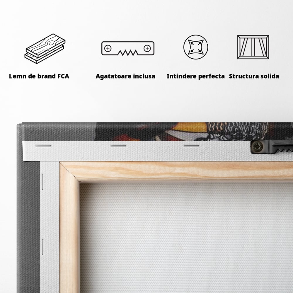 Tablou Canvas Premium, LuxCanva® J1028, Prizoniera in Stralucire, Mister, Lanturi, Chip, Identitate, Femeie, Portret, Privire, Fotomodel, Revista, Glamour, Living, Dormitor