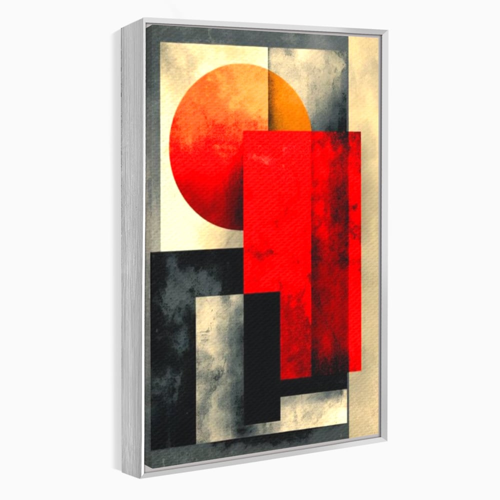 Leinwand Premium Canvas Wandkunst, LuxCanva® J1030, Gebrannter Granit, Gebäude, Sonne, Wände, Solar, Solar, Konstruktion, Rot, Schwarz, Aufprall, Abstrakt, Künstler, Architektur, Wohnen, Schlafzimmer