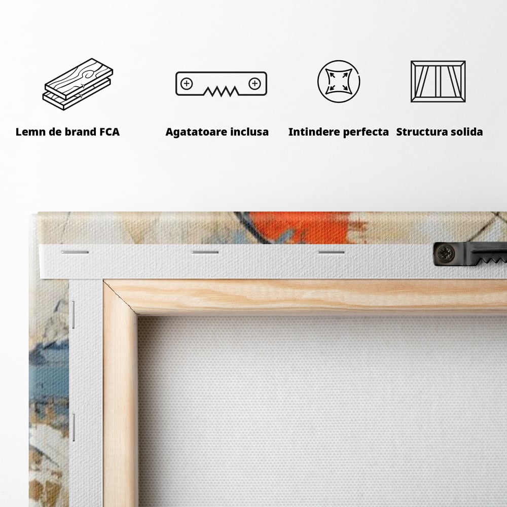 Leinwand Wandkunst Premium, LuxCanva® J1031, Atem der Erde, Erde atmet, Bruch, Landschaft, Wiederaufbau, Sonnenuntergang, Kollision, Wind, Feuer, Genesis, Wellen, Klippen, Wohnen, Schlafzimmer