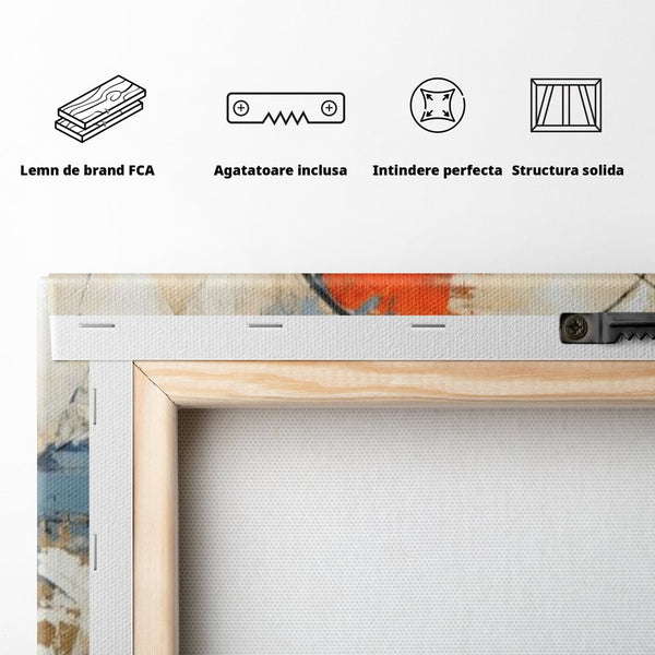 Leinwand Wandkunst Premium, LuxCanva® J1031, Atem der Erde, Erde atmet, Bruch, Landschaft, Wiederaufbau, Sonnenuntergang, Kollision, Wind, Feuer, Genesis, Wellen, Klippen, Wohnen, Schlafzimmer