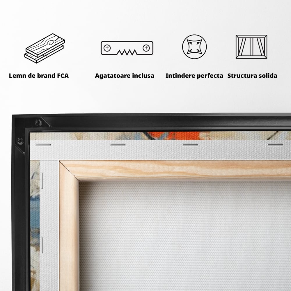 Leinwand Wandkunst Premium, LuxCanva® J1031, Atem der Erde, Erde atmet, Bruch, Landschaft, Wiederaufbau, Sonnenuntergang, Kollision, Wind, Feuer, Genesis, Wellen, Klippen, Wohnen, Schlafzimmer